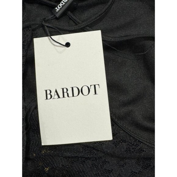 BARDOT Women Black Chameleon Lace Floral Midi Dress XS - Picture 5 of 7